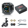 JAPC Accesorios TPMS Digital para Motocicletas – Monitor de Presión con Alarma Sonora y Visual, Resistente al Agua