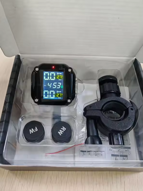 JAPC Accesorios TPMS Inalámbrico para Motocicletas – Monitor de Presión y Temperatura con Pantalla Digital