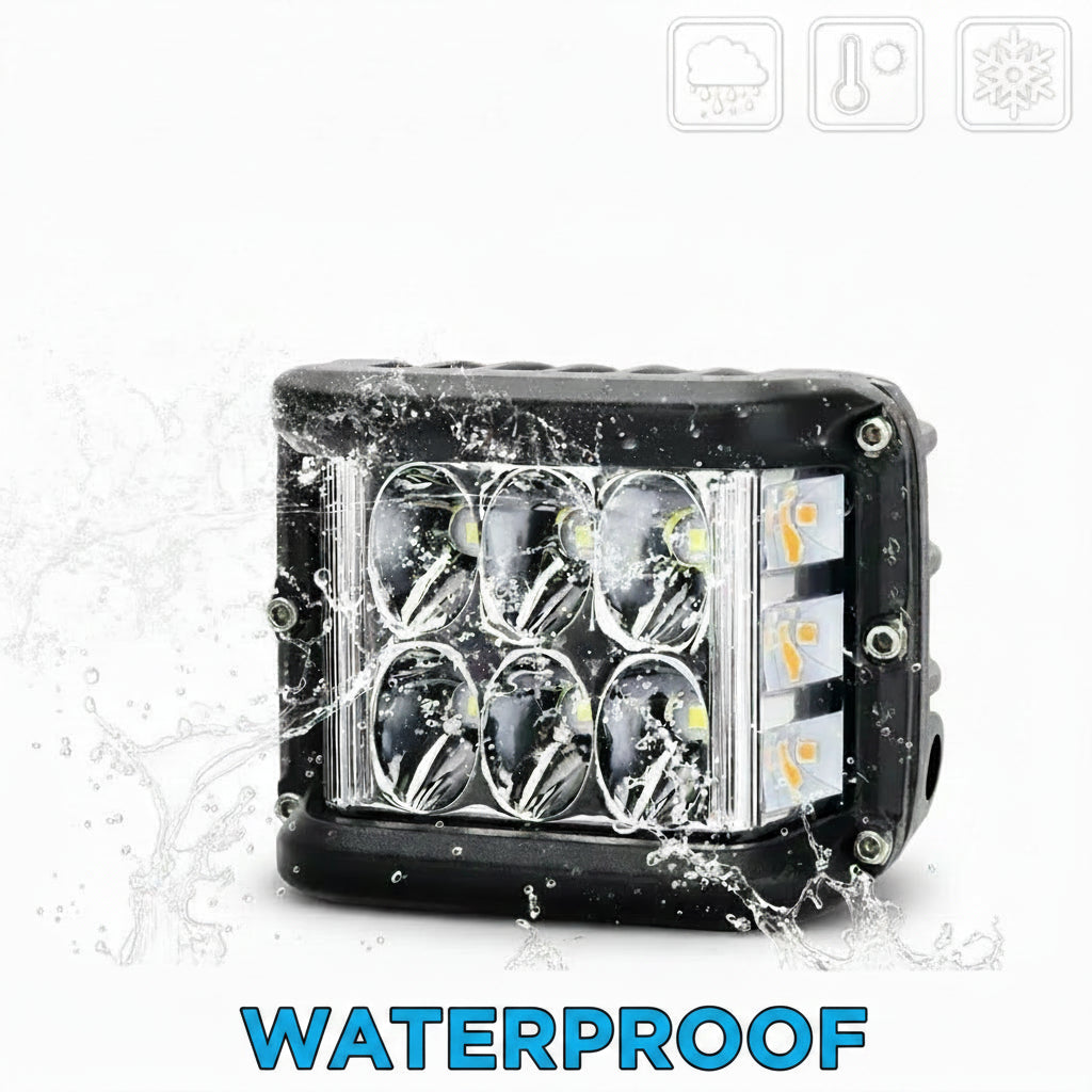 JAPC Accesorios Faros LED Estroboscópicos para Todoterreno 12V – Compatible con ATV, Scooter y Motocicleta